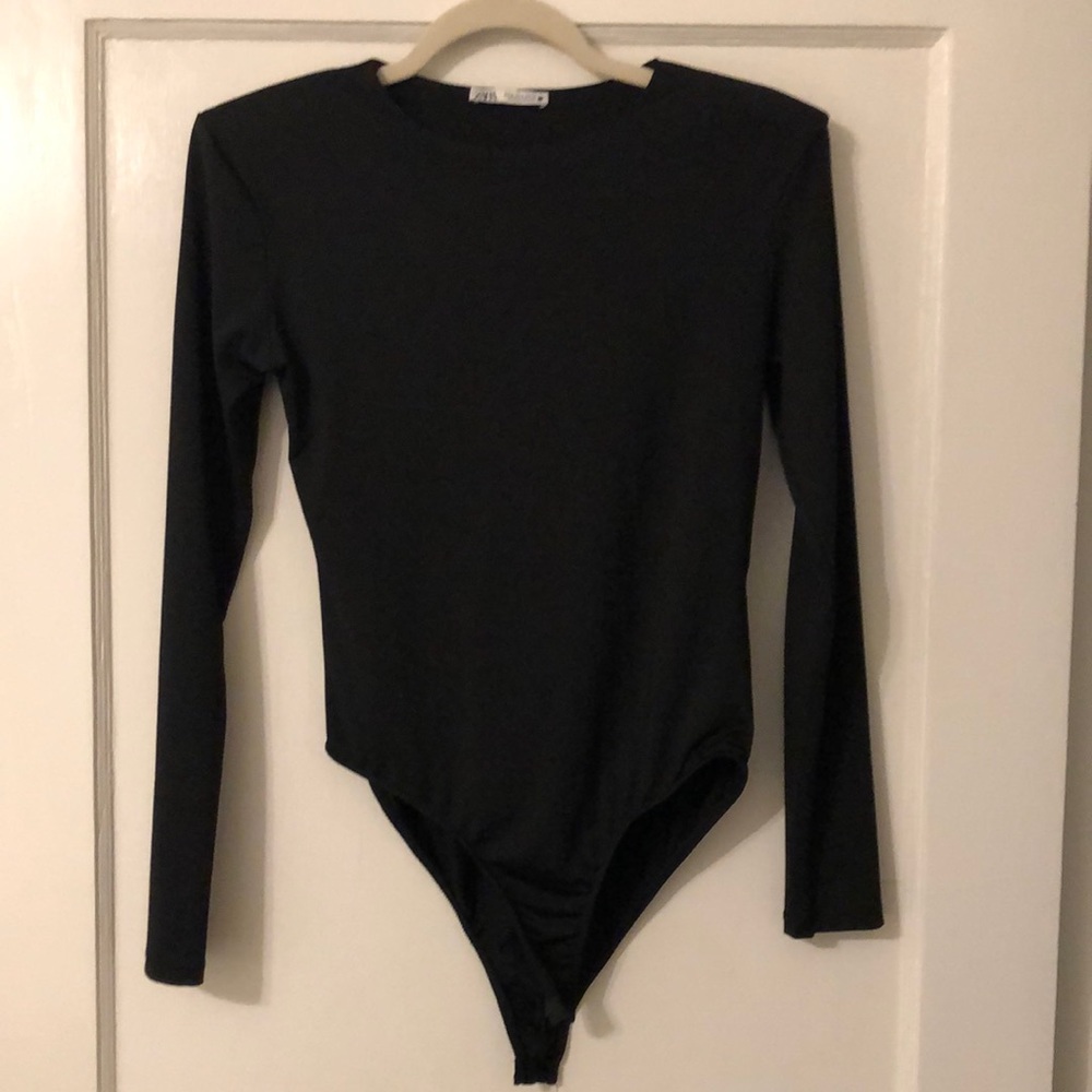 NWOT - Zara Black Longsleeve Bodysuit Top